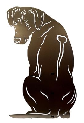 Figur Rhodesian Ridgeback Höhe 80 cm blank Gartenfigur Hund Metallkunst RR