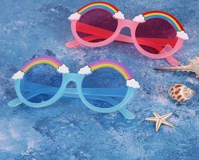 Kinder bunte runde Regenbogensonnenbrille