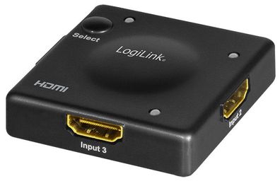 LogiLink Full HD Mini HDMI Switch 3-fach schwarz