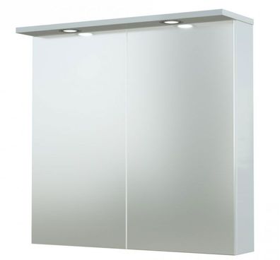 Bad - Spiegelschrank Bijapur 05, Farbe: Weiß glänzend ? 73 x 76 x 14 cm (H x B x