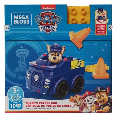 Mega Bloks HDJ33 Paw Patrol Polizeiauto Bausatz, 10 Bausteine für ein Polizeiaut