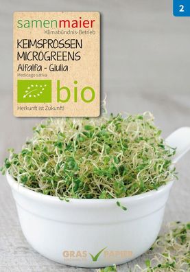 Keimsprossen Bio Alfalfa Giulia Samenmaier leicht herber, nussiger Geschmack