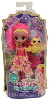 Mattel GYJ04 Enchantimals Royal Falon Phoenix Mädchen 16 cm mit rosa Flügeln und