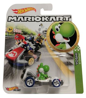 Mattel GBG29 Hot Wheels Die Cast Nindendo Mario Kart - Yoshi mit Rennfahrzeug B