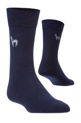 APU KUNTUR Alpaka Business SOCKEN elegante Strick-Socke - Blau
