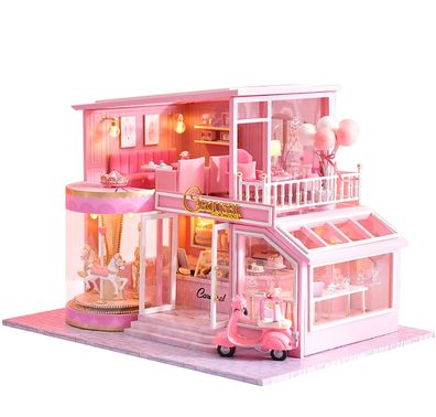 3D-Puzzle DIY holz Miniaturhaus Modellbausatz Puppenhaus Kindheit Träumen
