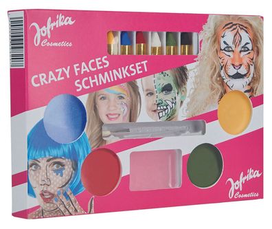 Jofrika 709820 - Crazy Faces Schminkset, Make-up Set, Theaterschminke, Schminkst