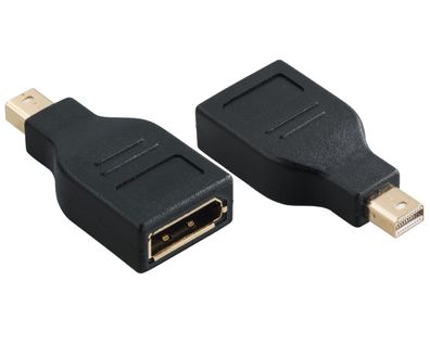 Hama Mini DisplayPort zu DisplayPort Adapter DP Konverter für PC Mac Thunderbold