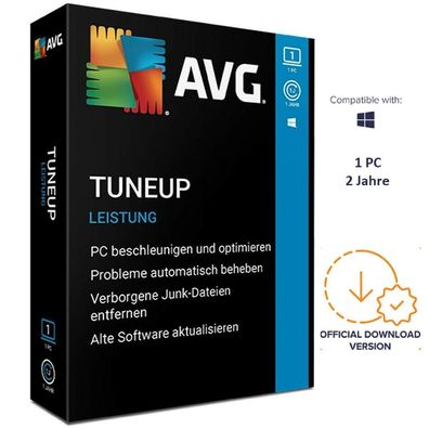 AVG TuneUp Utilities 2022 1 PC 2 Jahre Vollversion Key