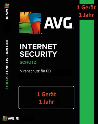 AVG Internet Security 2022 1 PC 1 Jahr Key