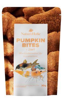 NatureHolic - Pumpkin Cinnamon Bites Futter für Garnelen & Schnecken im Aquarium 30g