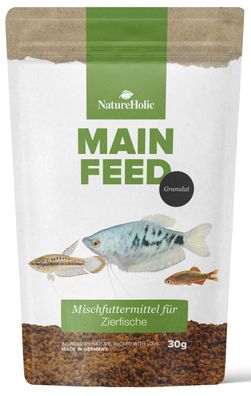 NatureHolic Hauptfeed 50ml - Softgranulatfutter für Zierfische - Made in Germany
