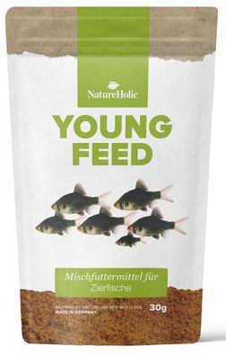 NatureHolic YoungFeed 50ml Aufzuchtfutter für heranwachsende Fische wertvolle Zusätze