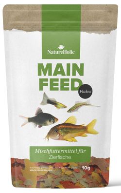 NatureHolic Zierfischhauptfutter 50ml 'Flocke' für alle Fische im Aquarium