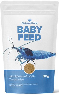 NatureHolic - Babyfeed - Aufzucht Futter für Garnelen im Aquarium - 30g