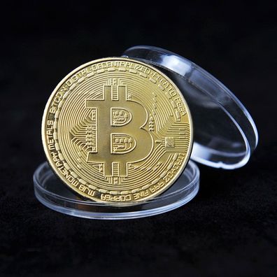 Vergoldete Bitcoin-Münzen-Kunst-Souvenir toll