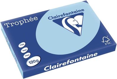 Clairefontaine Trophée 1348C Eisblau 120g/ m² DIN-A3 - 250 Blatt