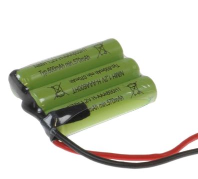 Mexcel Akkupack 3,6V Akku 600mAh - Hochtemeratur 3S + Silikonkabel 0,5qmm