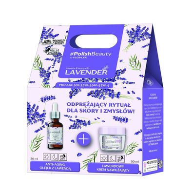 Floslek Lavendel Geschenkset (Öl 30ml+ Feuchtigkeitscreme 50ml)