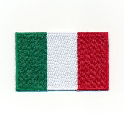 80 x 50 mm Italien Italia Rom Florenz Flagge Patch EU Aufnäher Aufbügler 0919 X