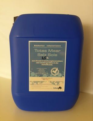 10 Liter 3,5% ige TotesMeerSalzsole Soletherapie Salzkammer Pferde Inhalation