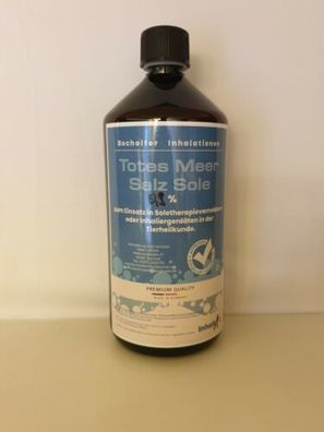 1 Liter 0,9 % ige Totes Meer Salzsole Soletherapie Salzkammer Pferde Inhalation