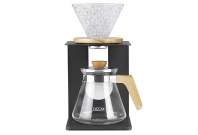 BEEM Kaffeebereiter Set Pour Over 600ml 4 Tassen schwarz Edelstahl 4teilig