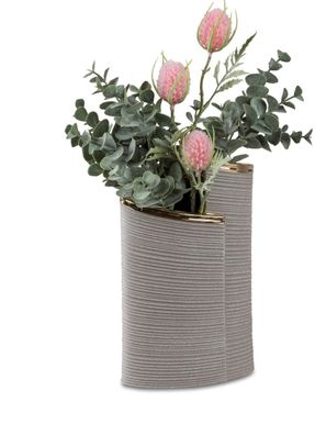 Dekorative Blumenvase Dekovase Vase 14x23cm Sand-Gold