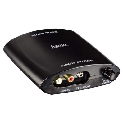 Hama Audio Konverter Digital Koax Toslink USB auf Analog Cinch 3,5mm Adapter Box