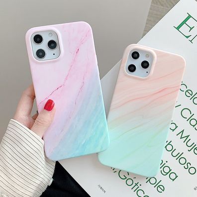 Stufenweise farbe marmor handyhülle für iphone rückseite set-1