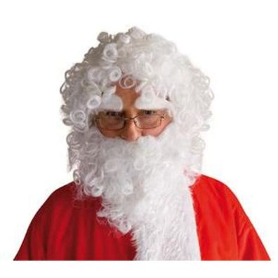 Weihnachtsmann Perückenset mit Bart