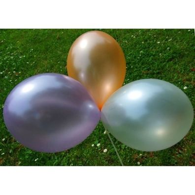 300 Luftballons Metallic hellorange/ perle/ lila 26cm