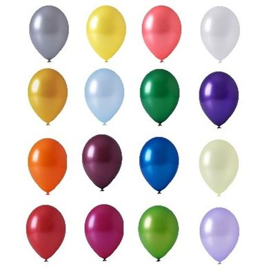 500 Luftballons Metallic buntmix 30cm -12