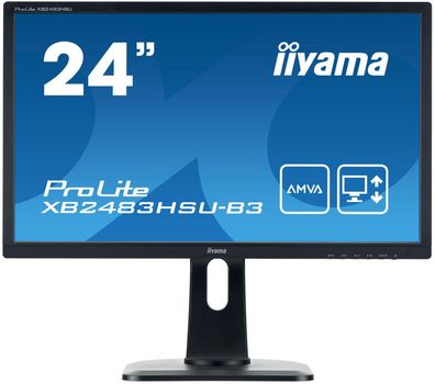 iiyama ProLite XB2483HSU-B3 Monitor, 4ms, 60 cm, 24 Zoll, 1920x1080 Pixel, 250 cd/ m²