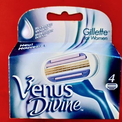 4 Packung Gillette Venus Divine Sensitive 4er Klingen mit Pflanzenöl Restposten