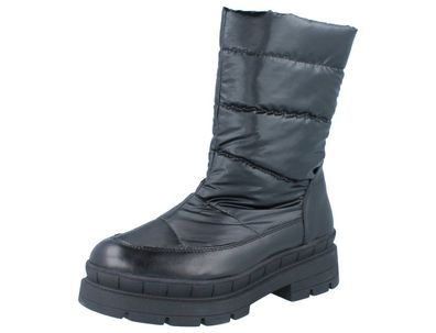 Tamaris Shiny Damen Boots Stiefel Stiefelette schwarz Textil Synthetik
