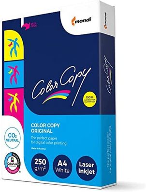 Mondi Color Copy Laserpapier 250g/ m², A4, Karton mit 875 Blatt, FSC mix leicht ...