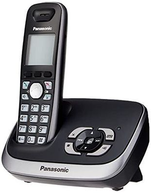 Panasonic KX-TG6521GB Schnurlostelefon mit Anrufbeantworter Display Schwarz