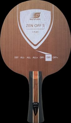Sunflex Zen Off 5 Tischtennis-Holz, gerader Griff