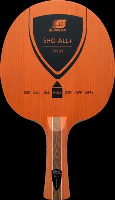 Sunflex SHO All+ Tischtennis-Holz, gerader Griff