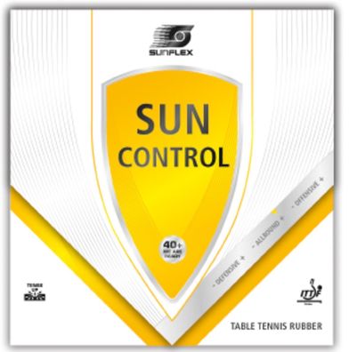 Sunflex Sun Control Tischtennis-Belag, 2,1mm Schwamm schwarz | Tischtennis Tischte...