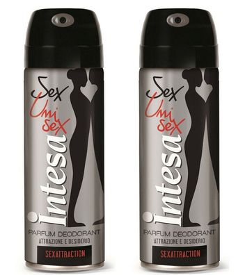 Intesa Unisex Sex Attraction Parfum Deodorant Spray 2x125 ml