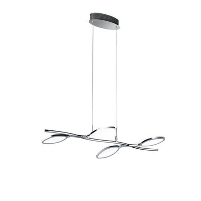 WOFI Hanging Light Charlize 4-flammig LED Chrome Ceiling Lamp Dimmable 84cm 110