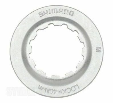 Shimano Lockring für Centerlock Bremsscheibe silber Verschlussring Rotor NEU