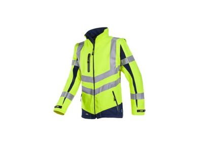 SIOEN Warning Protection Softshell Jacket Malden Size XS Fluorescent Yellow Navy