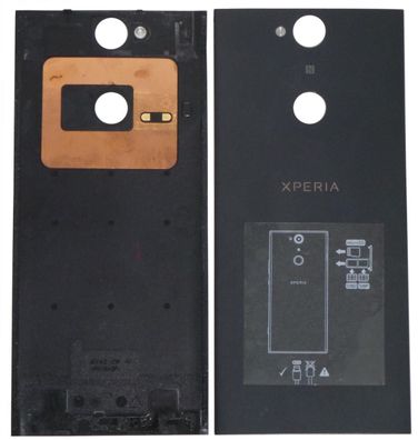 Original Sony Xperia XA2 Plus H4413 Akkudeckel Backcover Schwarz Gut