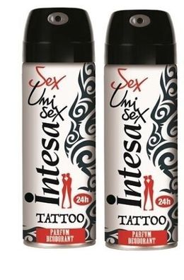 Intesa Unisex Tattoo Parfum Deodorant Spray 2 x 125 ml
