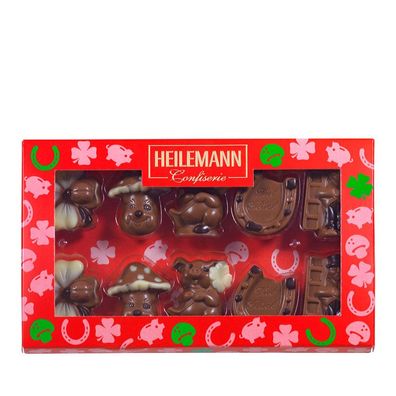 Weihnachtsfiguren aus Schokolade - Geschenkpackung Glücksfiguren
