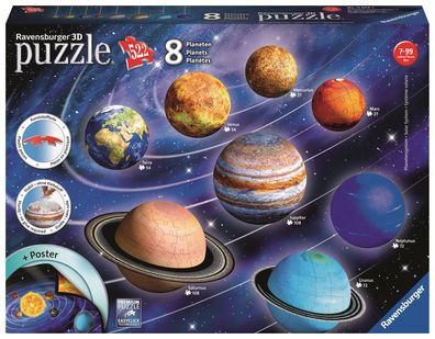 Ravensburger 11668 Planetensystem 522 Teile Puzzleball