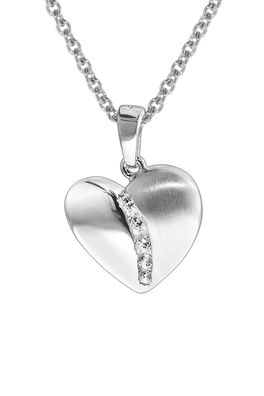 trendor Schmuck Halskette mit Herz-Anhänger Silber 925 35825